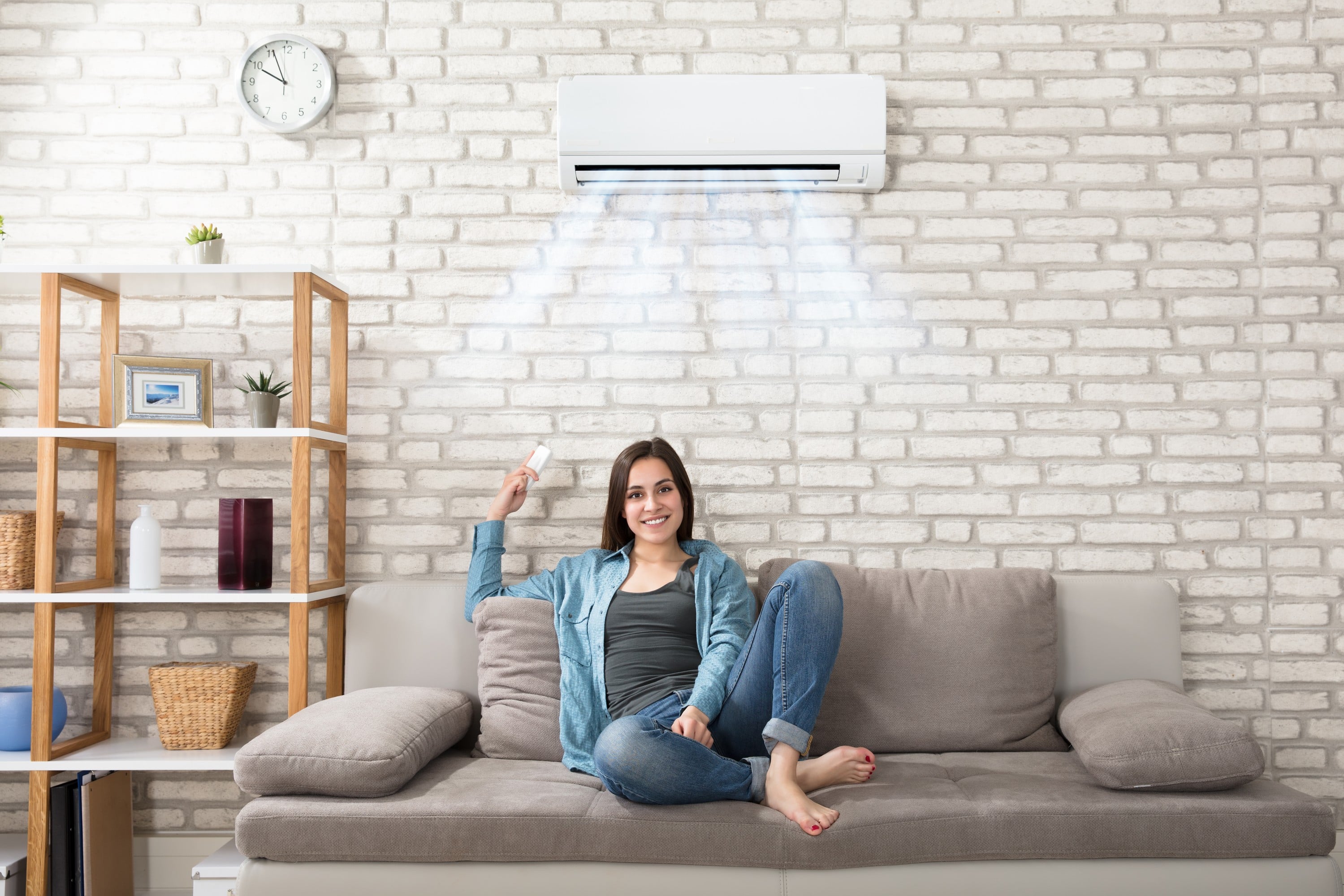 Woman Holding A Remote Control 